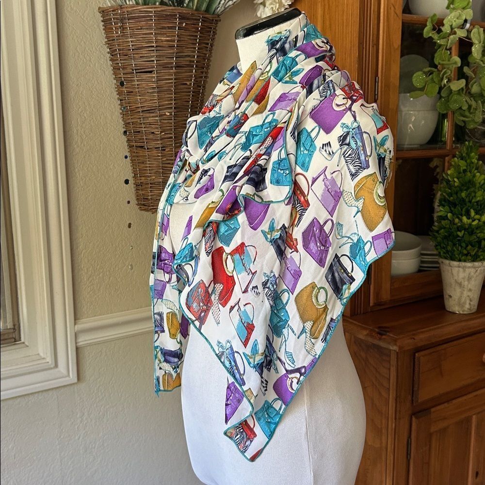 Colorful Patterned Scarf - Picture 3 of 6